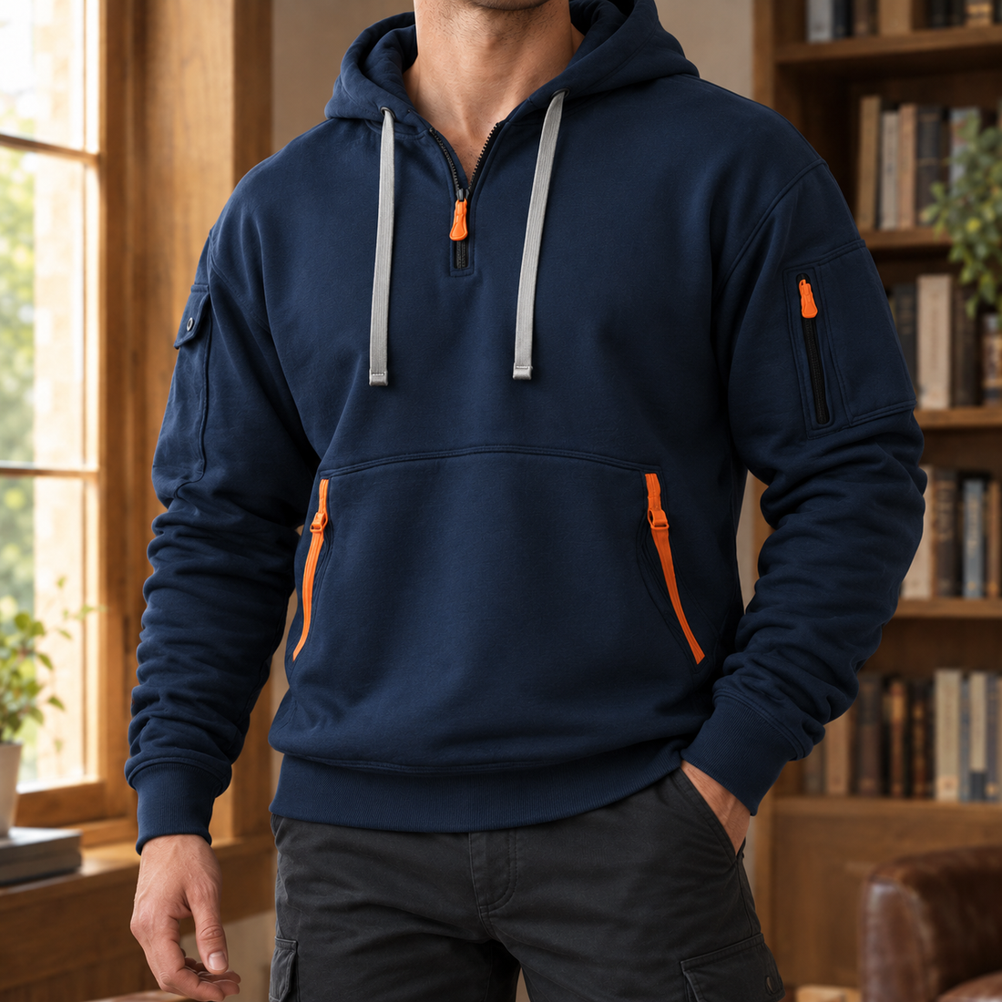 Chandler Utility Hoodie - Navy Blue