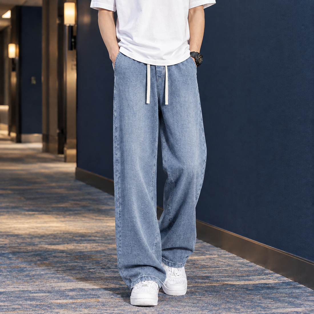 Finley Wide Leg Jeans - Medium Blue