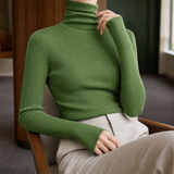 Tiffany Ribbed Turtleneck - Green