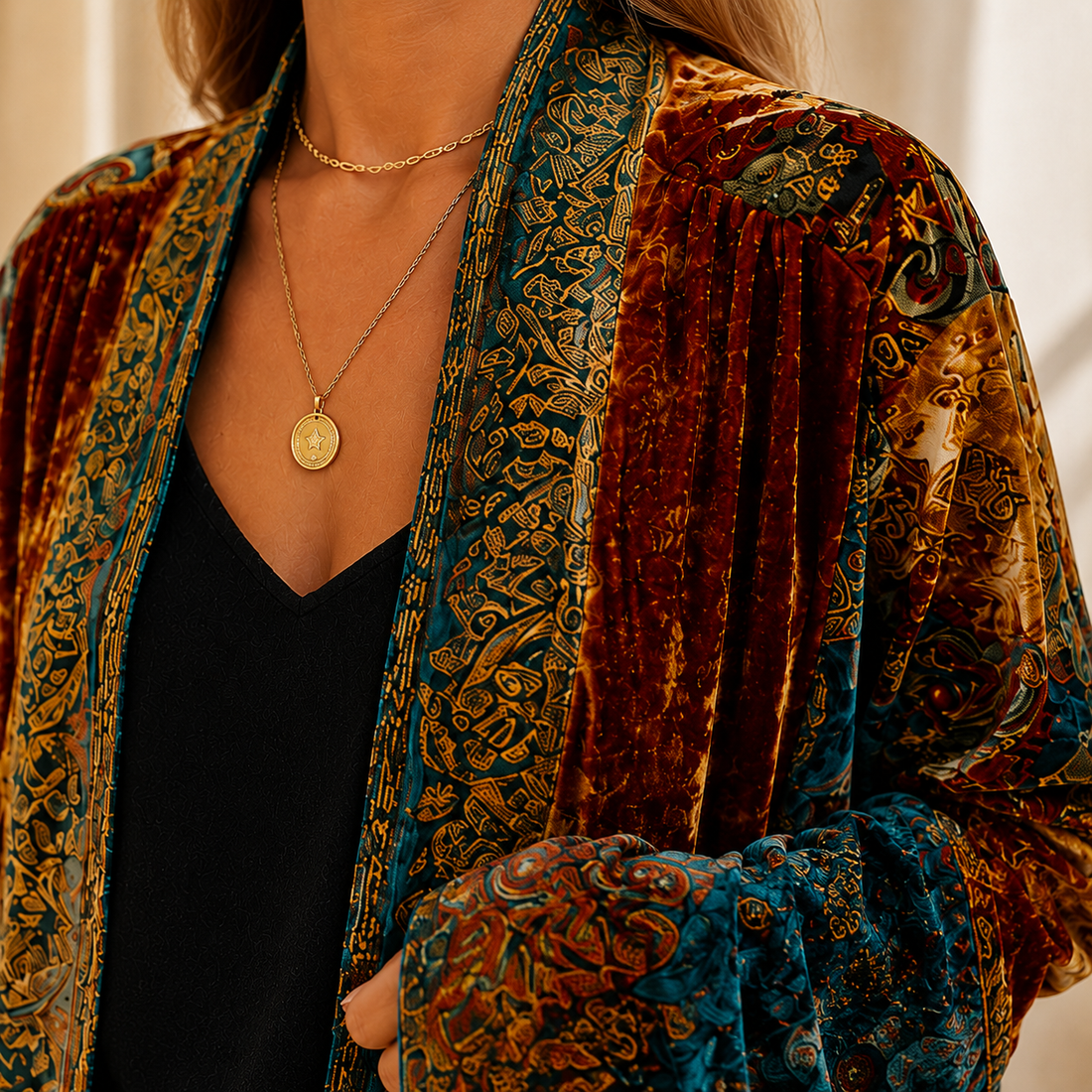 Stella Boho Kimono Jacket - Lead Product Detail