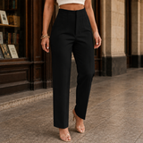 Giulia-Rose Straight Leg Pants - Black