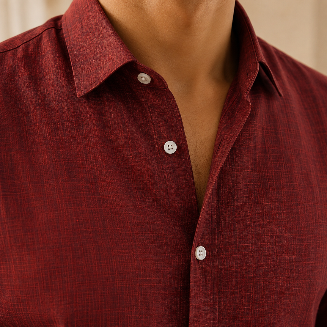 Louis Linen Shirt - Lead Product Detail