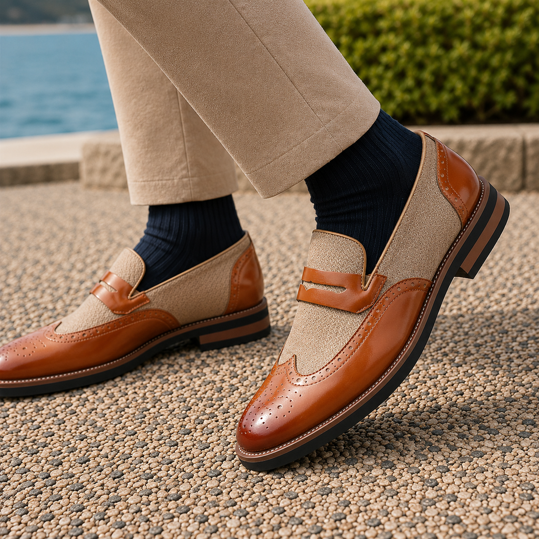 Amadori Leather Penny Loafers - Brown