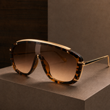 Antonia Sculpted Sunglasses - Motif Léopard