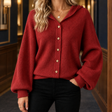 Aiglon-Skye Hooded Cardigan - Red