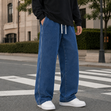Esteban Wide Leg Jeans - Deep Blue