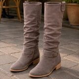 Matera Slouch Boots - Gray