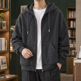 Arlo-James Zip Hoodie Jacket - Dark Gray