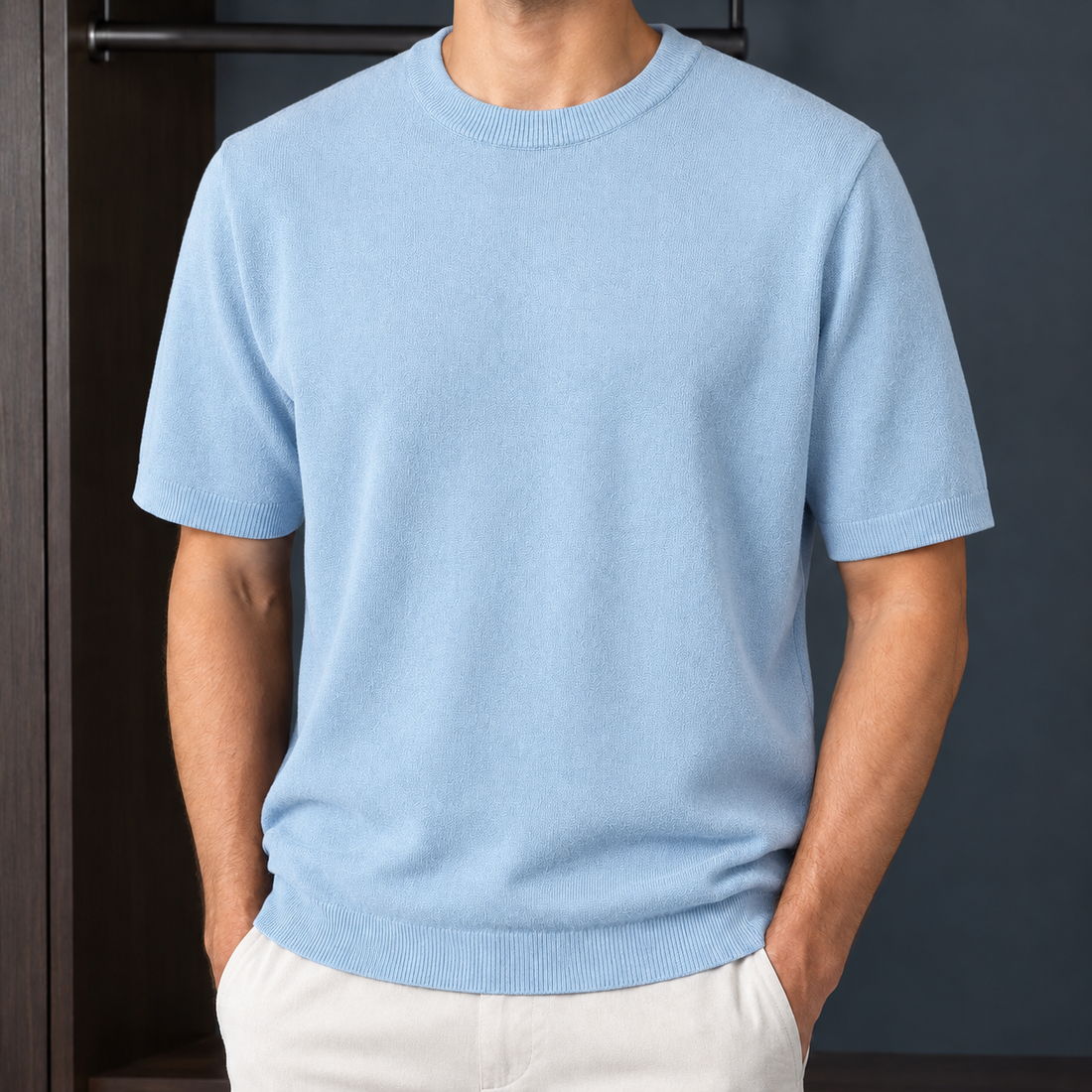 Ludovic-Reid Crewneck Sweater - Light Blue