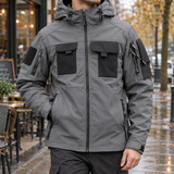 Macaire-Lane Hooded Utility Jacket - Gray