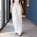 Florence-Sage Wide Leg Jeans - White