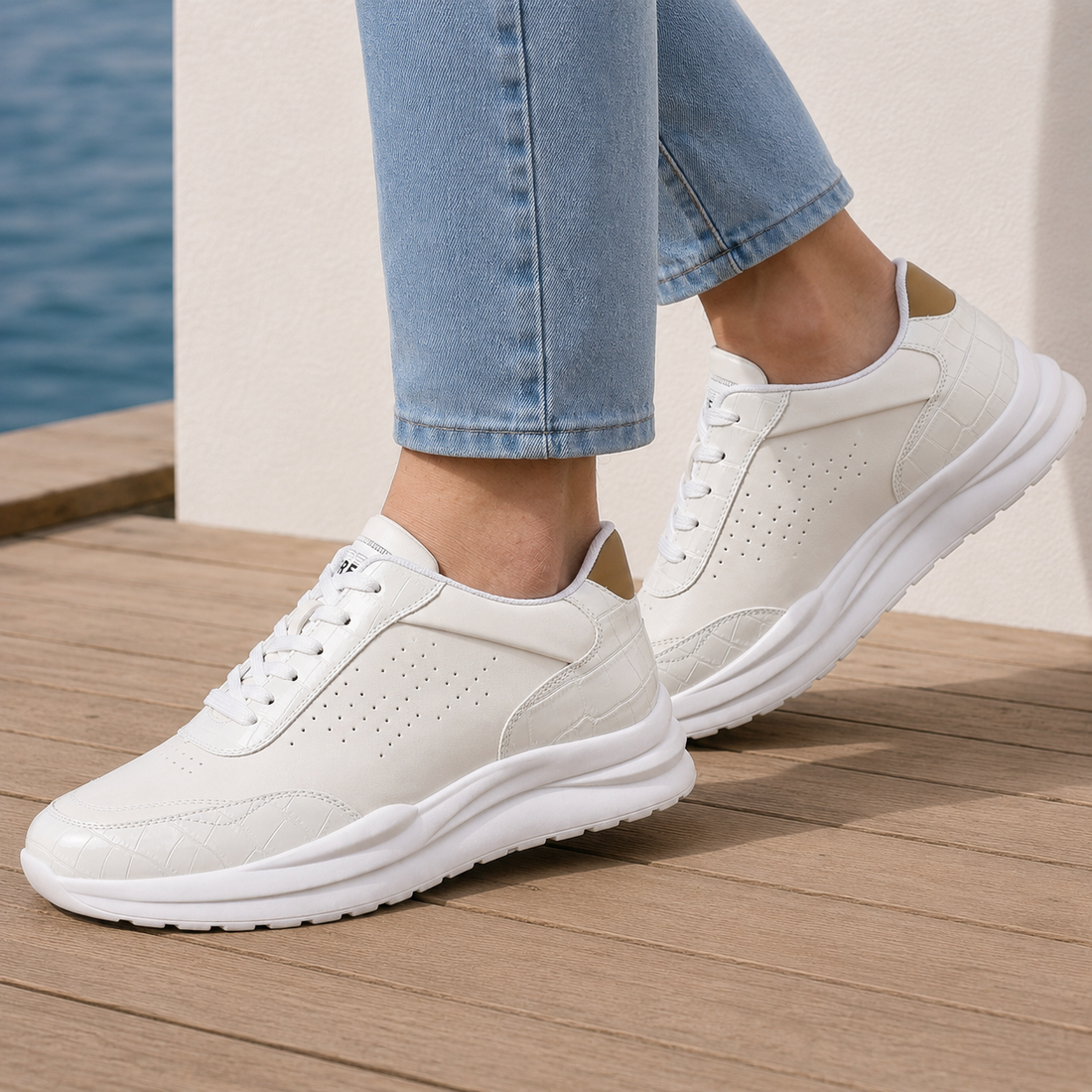 Ferraro Croc Sneakers - White