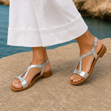 Melfi Metallic Sandals - Silver