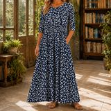 Nina Floral Maxi Dress - Navy Floral