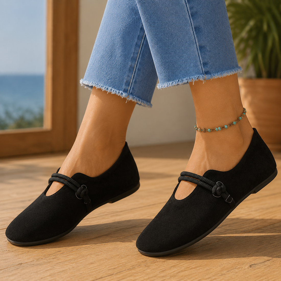 Trevisan Orthopedic Flats - Black
