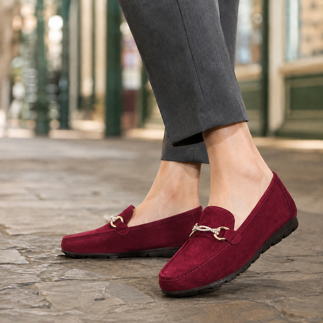 Molfetta Embellished Loafers - Red