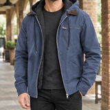 Warrick Hooded Jacket - Navy Blue