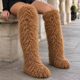 Bembo Shaggy Boots - Brown