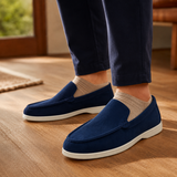 Doria Suede Loafers - Navy