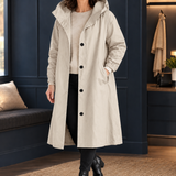 Nina-Marie Hooded Overcoat - Beige