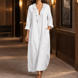 Riley Ruffle Maxi Dress - White