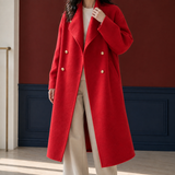 Hazel-Marie Cashmere Coat - Red