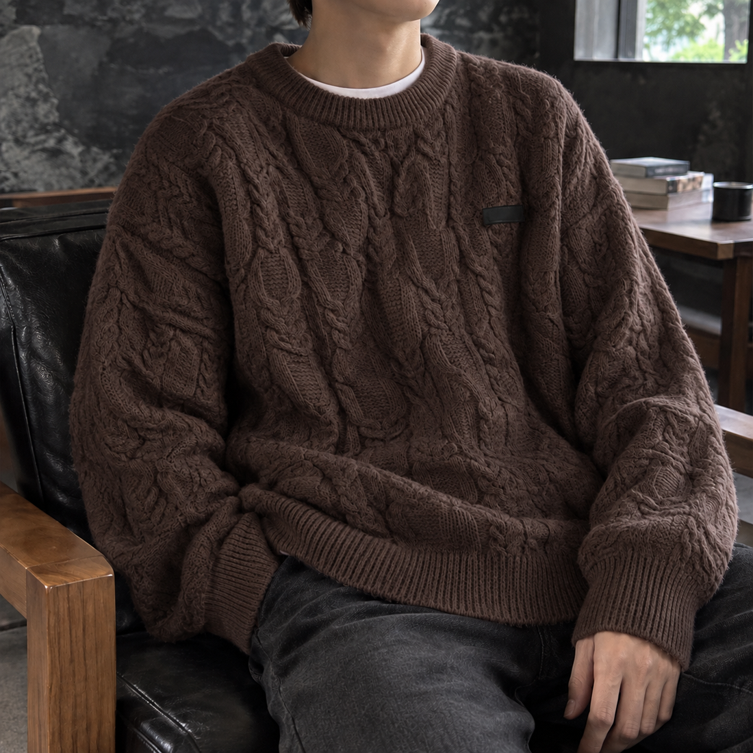 Emrys Cable Knit Sweater - G Coffee