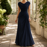 Sylvie-Skye Cowl Maxi Dress - Navy Blue