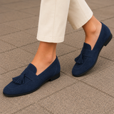 Lucca Tassel Loafers - Navy Blue