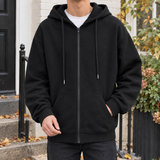 Mortimer Zip Hoodie - Black