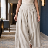 Jacinta-Claire Wide Leg Pants - Beige