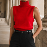 Sabine-Skye Turtleneck Sweater - Red