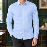 Archer Point Collar Shirt - Light Blue (long sleeve)