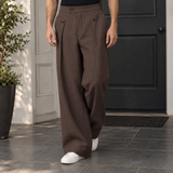 Lothaire-Rhys Wide Leg Pants - Brown