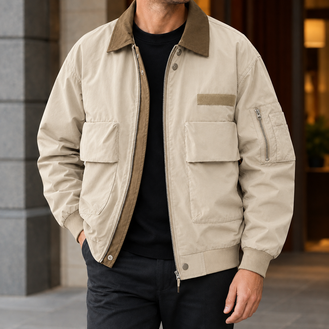 Harlan-York Aviator Jacket - Khaki