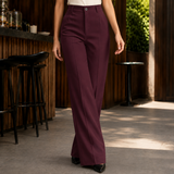 Mabel-Rose Tailored Pants - Wine Red
