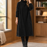 Delphine-Elise Turtleneck Dress - Black