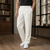 Oliver Pleated Pants - White