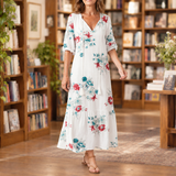 Solene-Faye Relaxed Midi Dress - Red