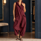 Shannon-Jade Utility Jumpsuit - Wine Red