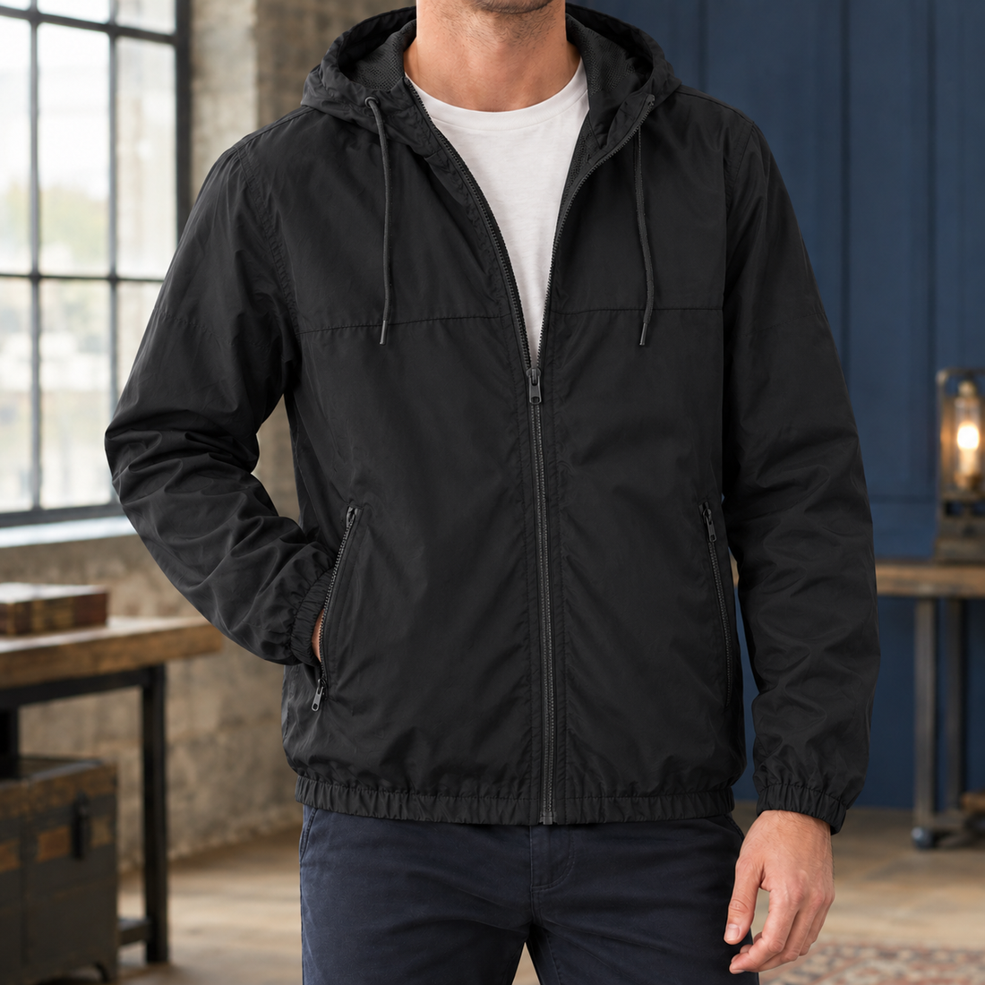 Charlie Colorblock Jacket - All Black