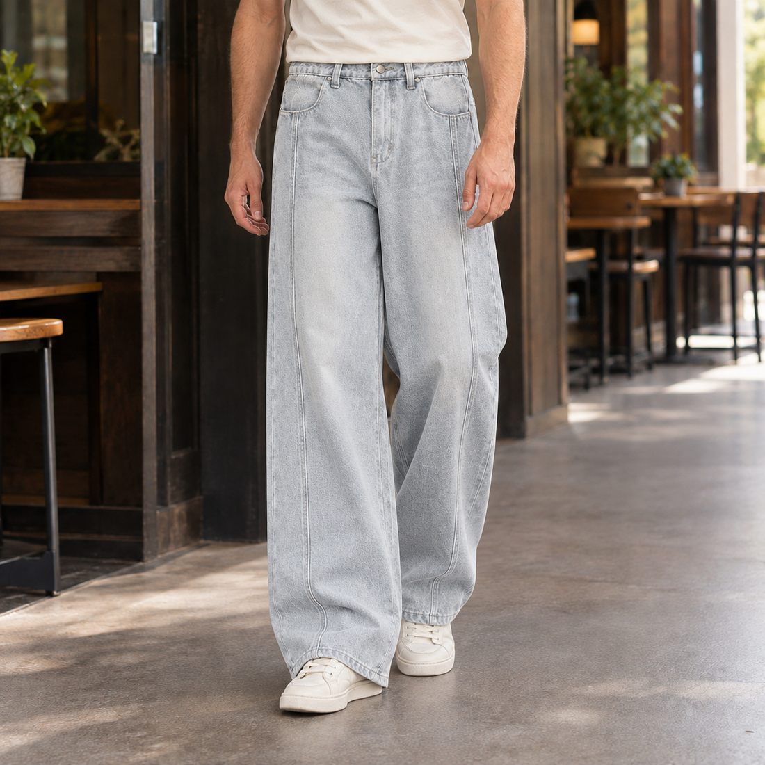 Sigmund-West Segmented Jeans - Glacier Blue