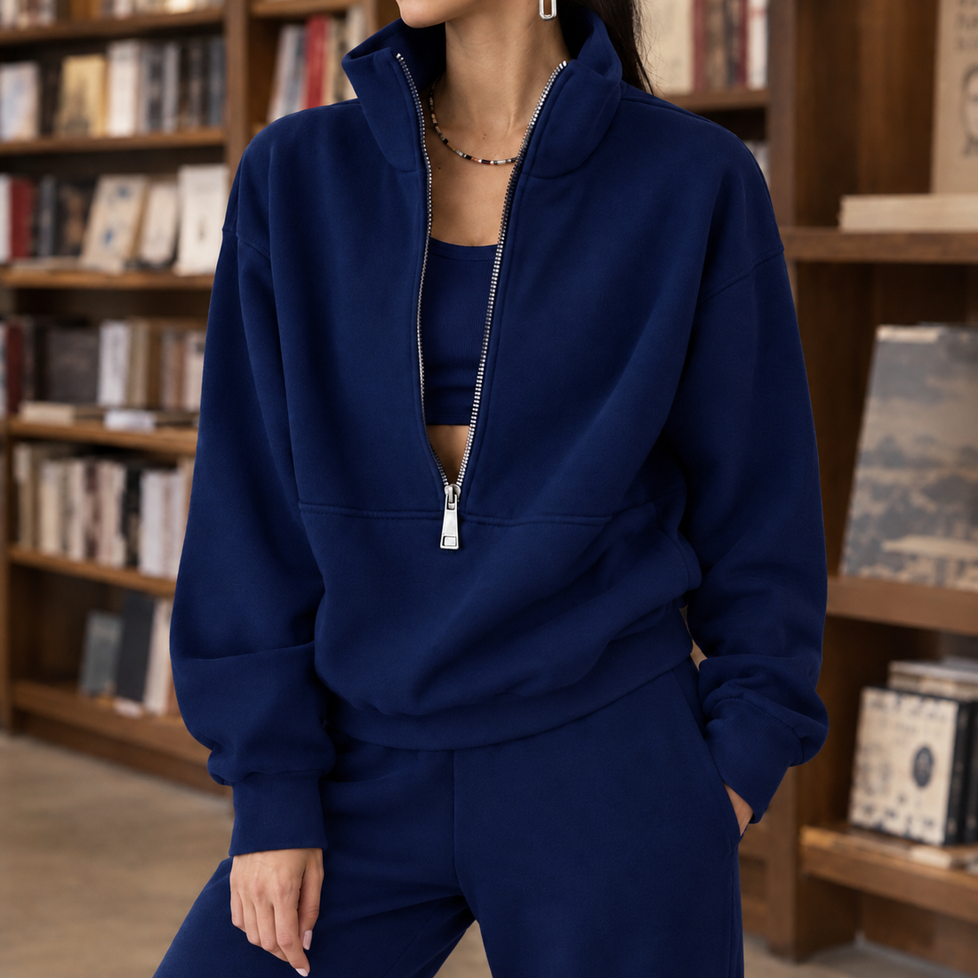 Lena Relaxed Set - Navy Blue