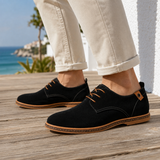 Santoro Suede Derby Shoes - Black