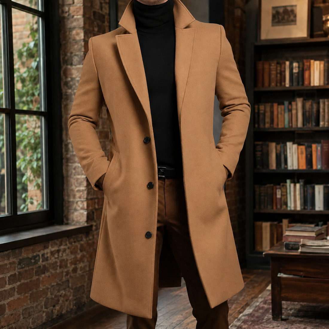 Gideon Tailored Overcoat - Brown