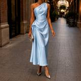 Ariadne Draped Dress - Powder Blue