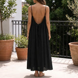 Willa Backless Maxi Dress - Noir