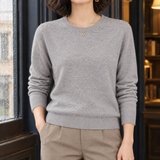 Alvina-Rae Crew Neck Sweater - Gray