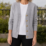 Elara V Neck Sweater - Gray
