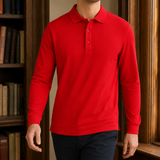 Edmund Long-Sleeve Polo - Type A --big Red